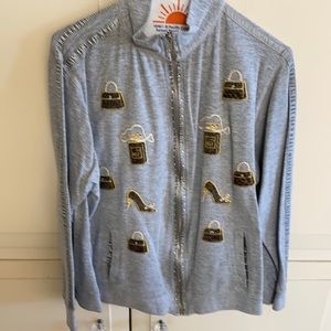 Fleece “Chanel” embroidered jacket